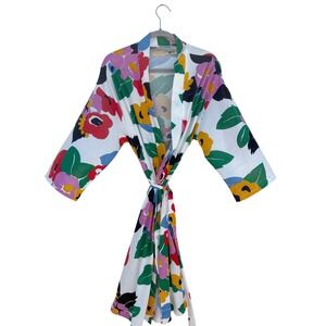 Show Me Your Mumu Floral Print Robe‎ OSFA+ Colorful Flower Open Front Kimono